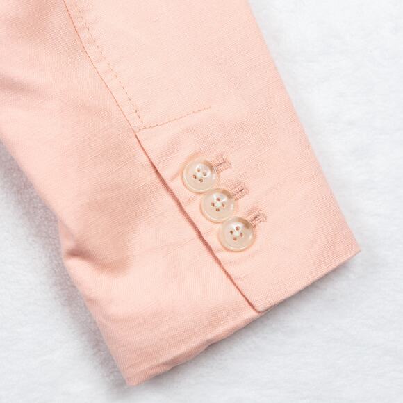 BANANA REPUBLIC‎ Linen Cotton Summer Jacket Corpcore Office Perfect Peach Sz 12 - Picture 9 of 11